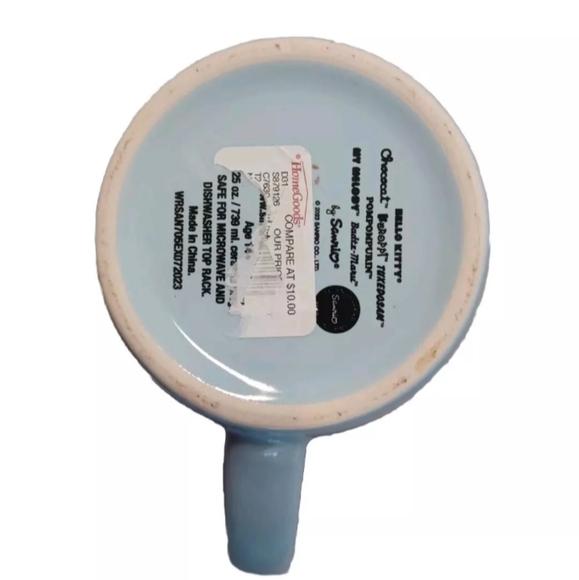 HELLO KITTY & FRIENDS Blue 25oz Ceramic Doublesided Mug Rainbow My Melody Cats - Picture 5 of 5